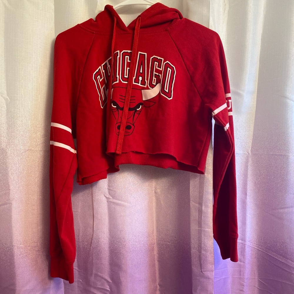 Chicago Bulls crop top hoodie
